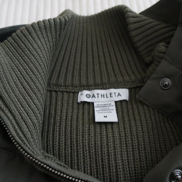 Athleta Hanover Hybrid 1/2 Zip Sweater in Beige Size Medium - Picture 6 of 16